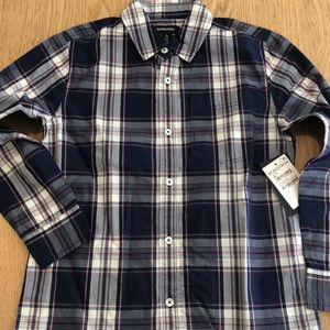 Brand new Nordstrom’s Navy Peacoat Alex Plaid Dress Shirt